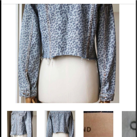 GRLFRND CARA LEOPARD PRINT CROPPED DENIM - Picture 4 of 10